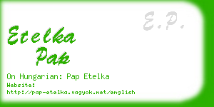 etelka pap business card